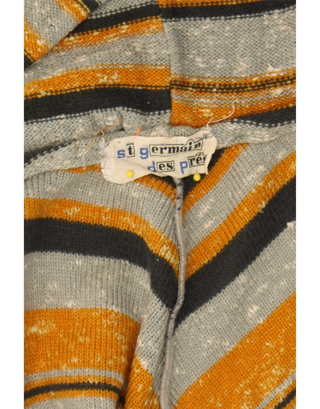 Vintage Γυναικείο πουλόβερ με κουκούλα Ζακέτα One Size Πολύχρωμο ριγέ