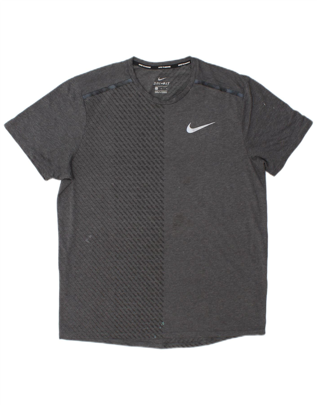 Ανδρικό T-Shirt Nike Dri Fit Top Large Grey Colourblock Πολυεστέρας