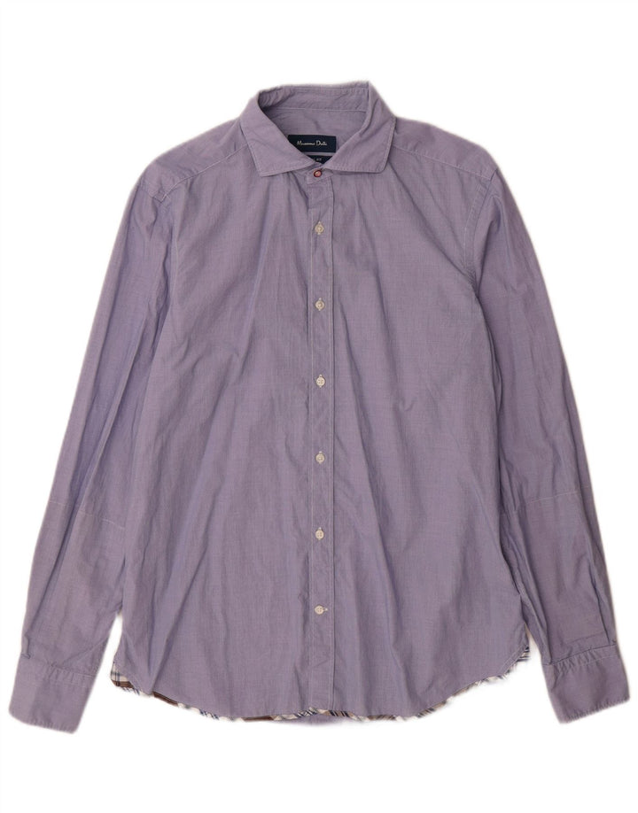 Ανδρικό πουκάμισο Casual Fit Massimo Dutti, μεσαίο μπλε Check