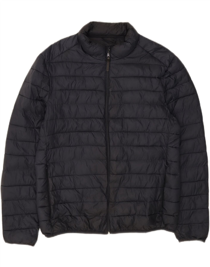 ZARA Mens Padded Jacket UK 40 Large Navy Blue Nylon Vintage Zara and Second-Hand Zara from Messina Hembry 
