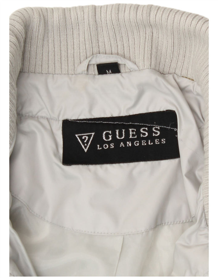 Γυναικείο καπιτονέ πανωφόρι Guess UK 14 Medium White Polyester