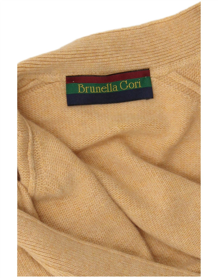 BRUNELLA GORI Γυναικείο πουλόβερ ζακέτα UK 14 Μεγάλο Μπεζ