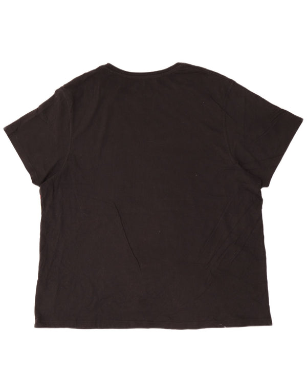 Ανδρικό γραφικό T-Shirt Weird Fish Top 3XL μαύρο βαμβακερό