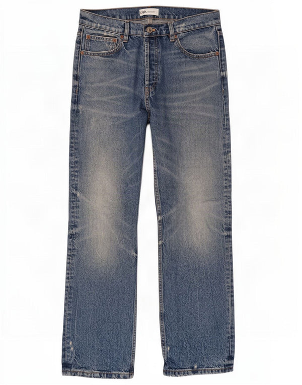 Zara Γυναικείο ψηλόμεσο τζιν EU 36 XS W26 L28 Μπλε βαμβακερό