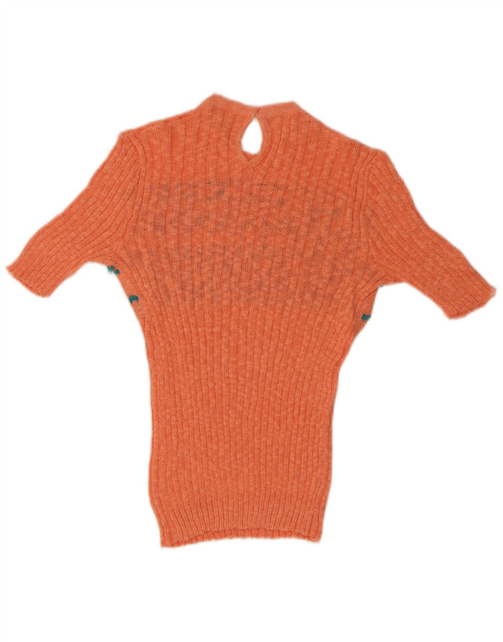 Vintage γυναικεία πλεκτή μπλούζα Top IT 46 Large Orange Fair Isle
