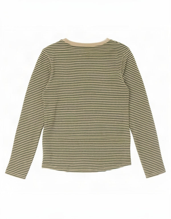 Marks & Spencer Γυναικείο τοπ μακρυμάνικο UK 10 Small Green Pinstripe