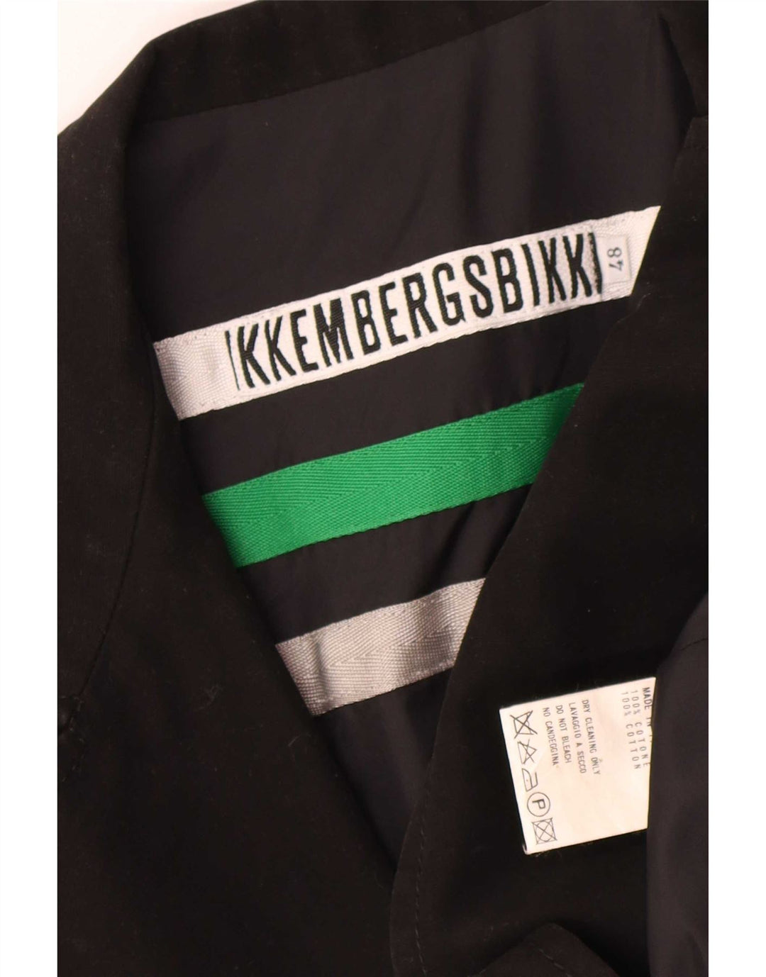 Bikkembergs Ανδρικό σακάκι 2 κουμπιών Blazer IT 48 Μεσαίο μαύρο βαμβακερό