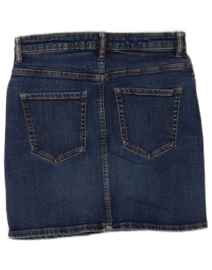 Zara Γυναικεία Μίνι Τζιν Φούστα Μεσαίο W28 Μπλε