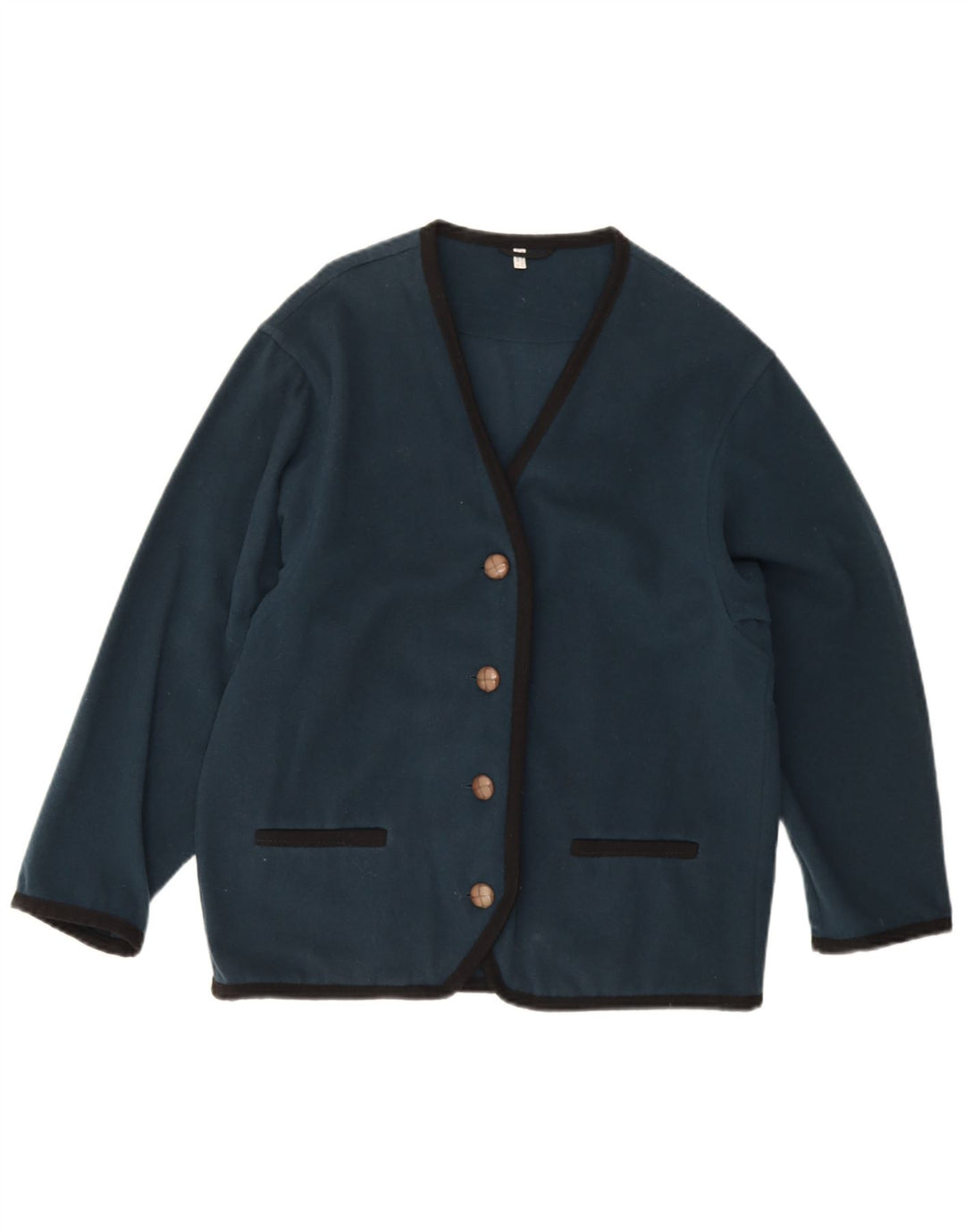 Vintage γυναικεία ζακέτα πουλόβερ UK 12 Medium Navy Blue Wool