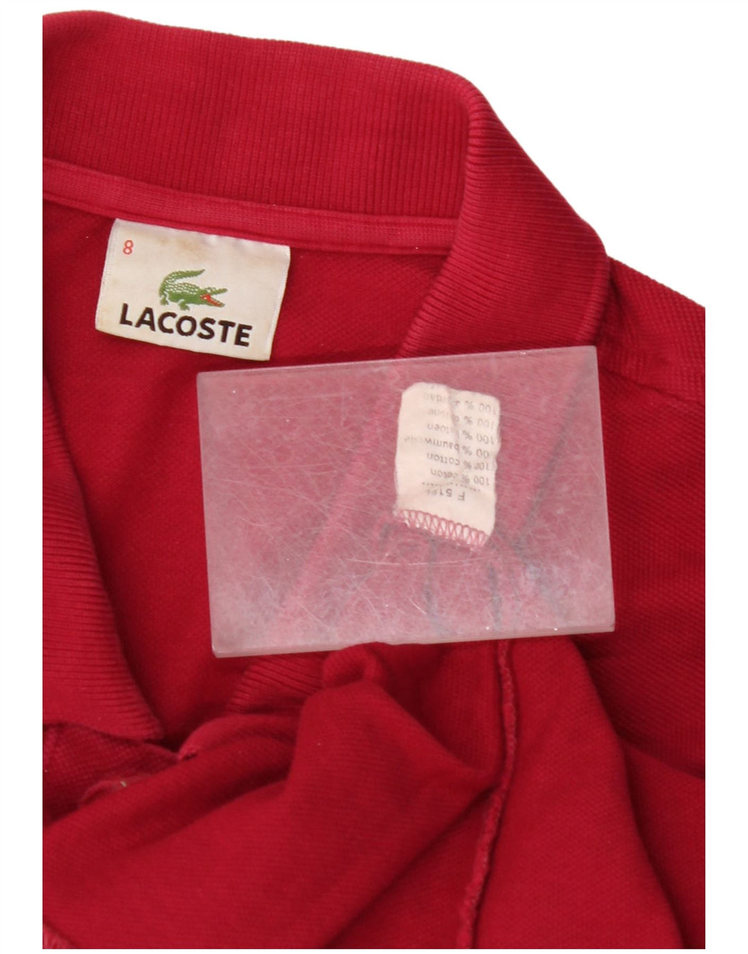 Ανδρικό πουκάμισο πόλο LACOSTE Νούμερο 8 3XL Κόκκινο βαμβακερό