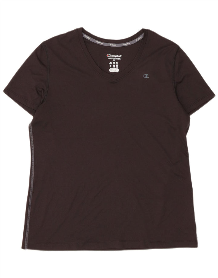 Champion Γυναικείο T-Shirt Top UK 18 XL Μαύρο Πολυεστέρας
