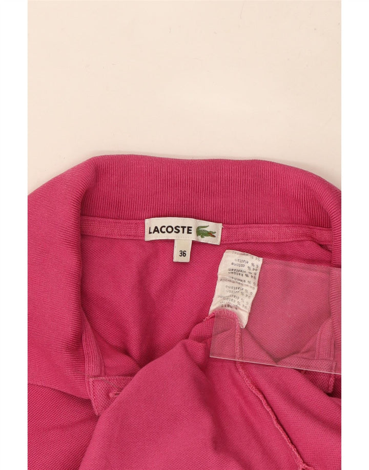 Γυναικείο μπλουζάκι πόλο LACOSTE EU 36 Μικρό ροζ βαμβακερό