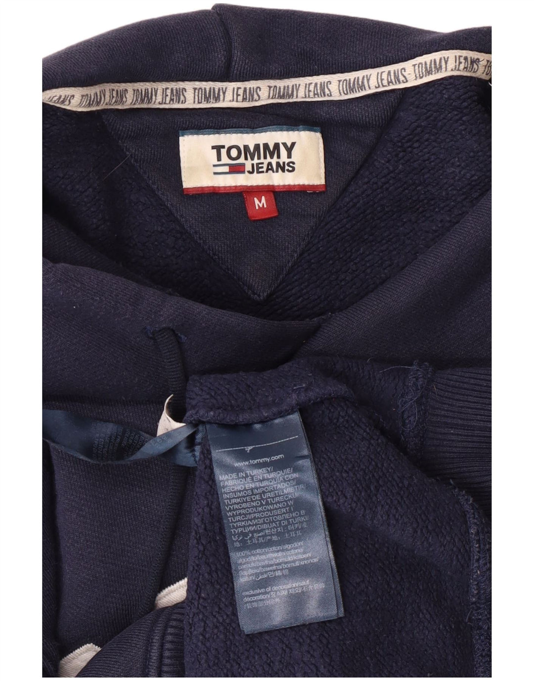 Tommy Hilfiger Ανδρικό γραφικό κουκούλα, μεσαίο μπλε βαμβακερό