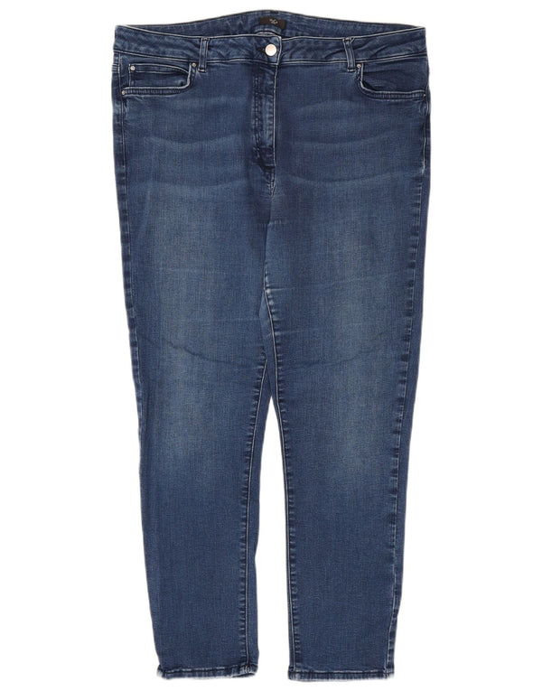 M&Co Γυναικείο Slim Jeans UK 18 XL W34 L27 Μπλε βαμβακερό
