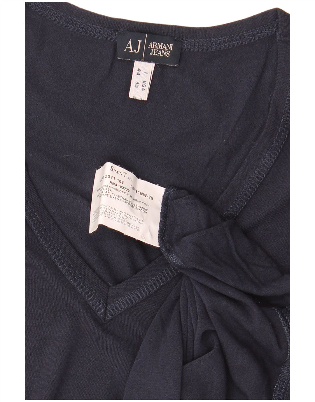 Γυναικείο T-Shirt ARMANI JEANS Top IT 44 Medium Navy Blue Viscose