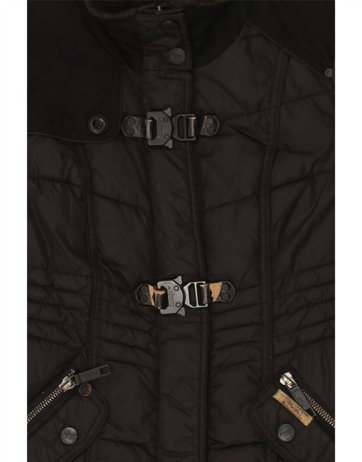 KHUJO Womens Padded Jacket UK 14 Large Black | Vintage KHUJO | Thrift | Second-Hand KHUJO | Used Clothing | Messina Hembry 