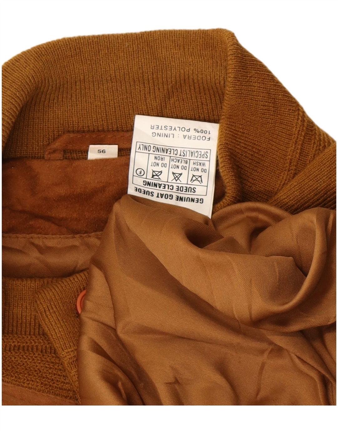 Vintage Ανδρικό Suede Bomber Jacket IT 56 3XL Brown Suede