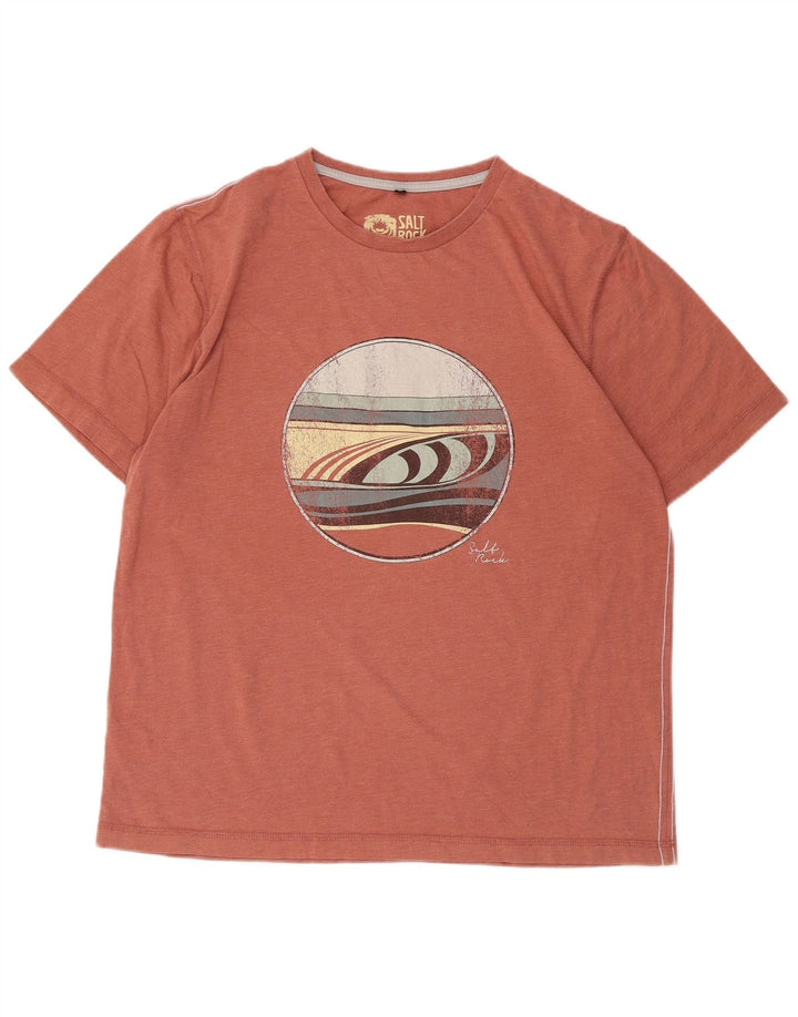 Ανδρικό γραφικό μπλουζάκι Saltrock Classic Fit Top Μεσαίο Πορτοκαλί