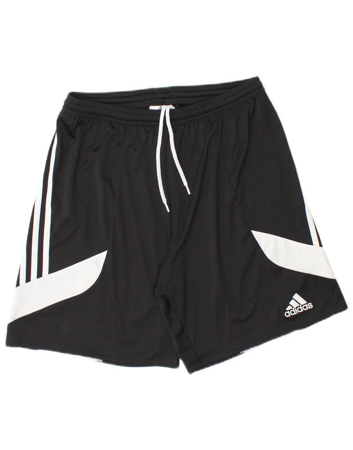 Ανδρικό αθλητικό σορτς ADIDAS Climalite, μεσαίο μαύρο χρώμα, πολυεστέρας