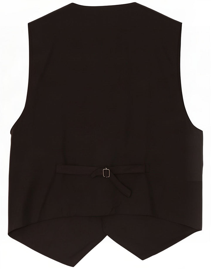 Vintage Ανδρικό Crop Γιλέκο Large Black Rayon