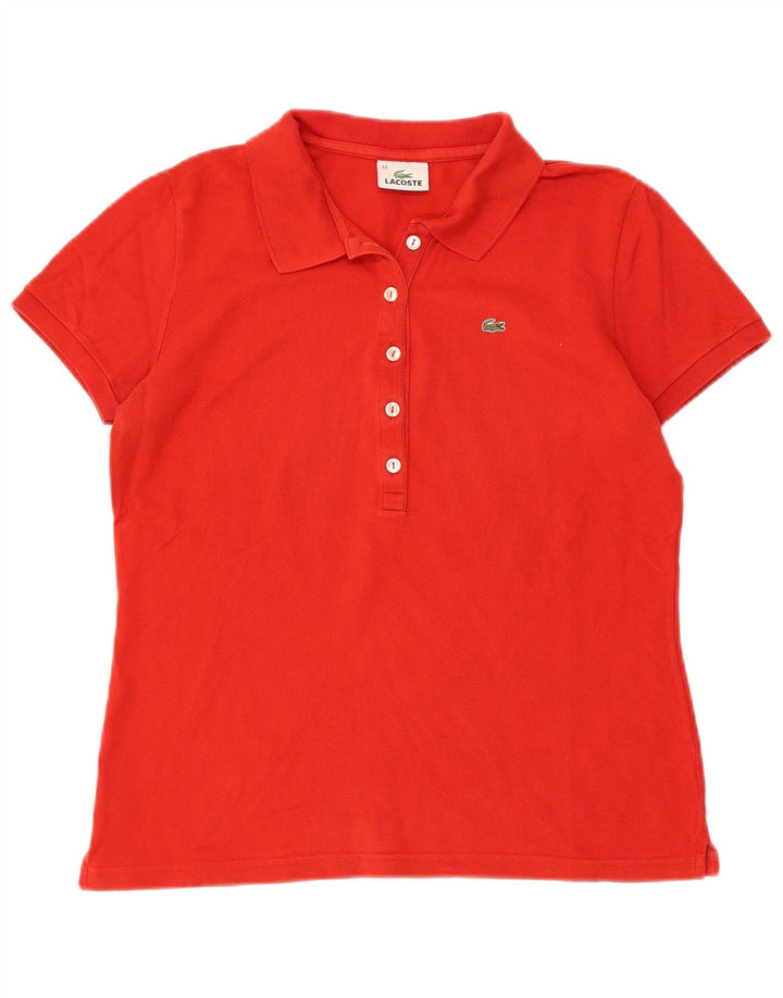 Lacoste Γυναικείο πουκάμισο Polo Νούμερο 44 Μεγάλο κόκκινο βαμβακερό