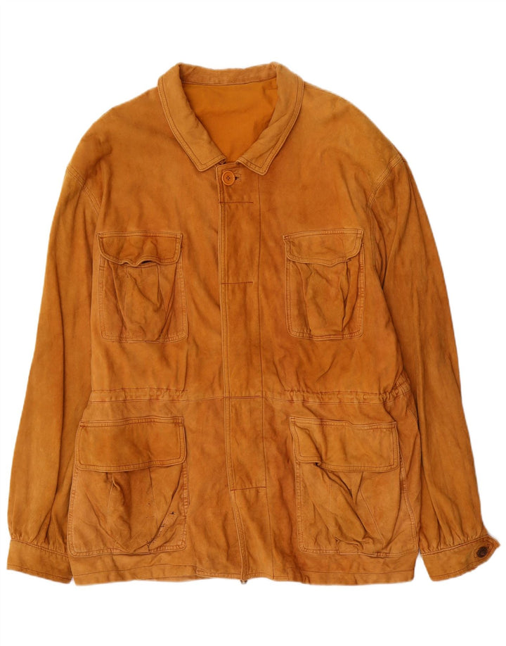 Diana Ανδρικό Suede Utility Jacket IT 52 XL Beige Leather