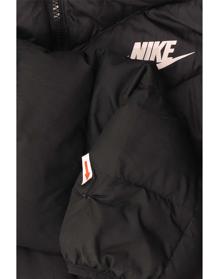 Ανδρικό μπουφάν με κουκούλα Nike UK 38 μεσαίο μαύρο πολυεστέρας