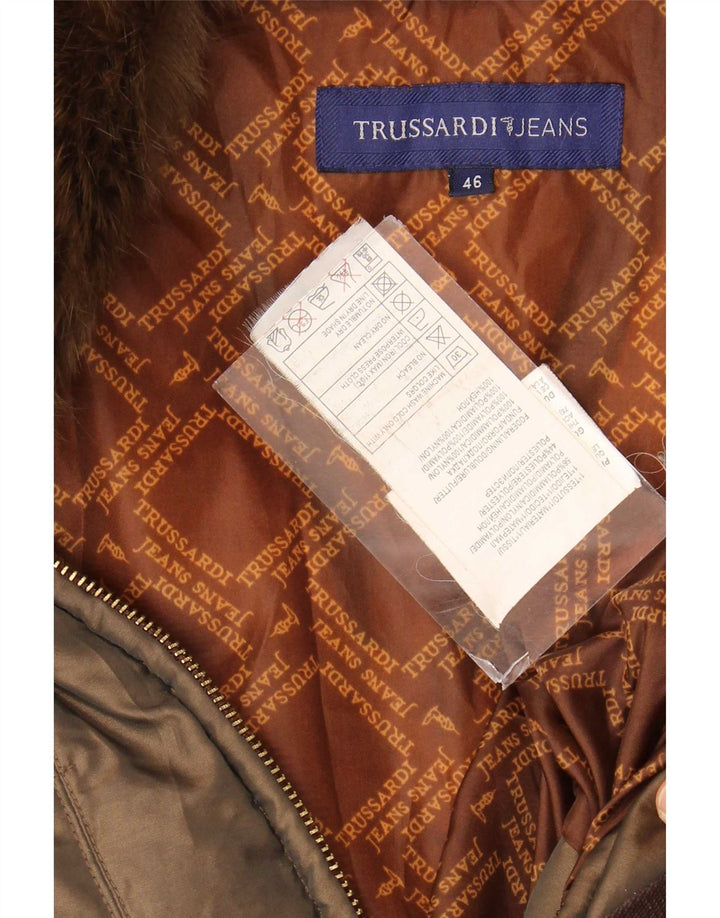 Trussardi Jeans Γυναικείο μπουφάν IT 46 Large Khaki Polyamide