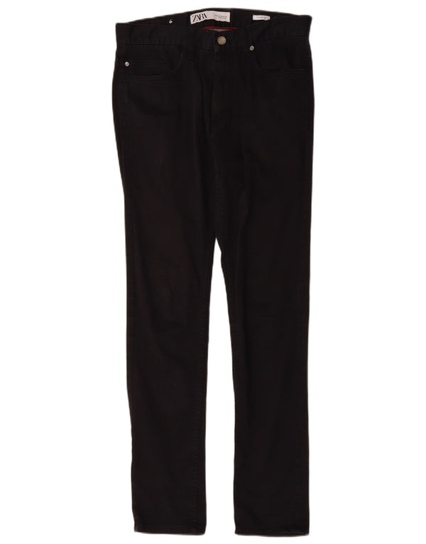 Zara Ανδρικό Skinny Casual Παντελόνι EU 38 Small W30 L30 Navy Blue Cotton