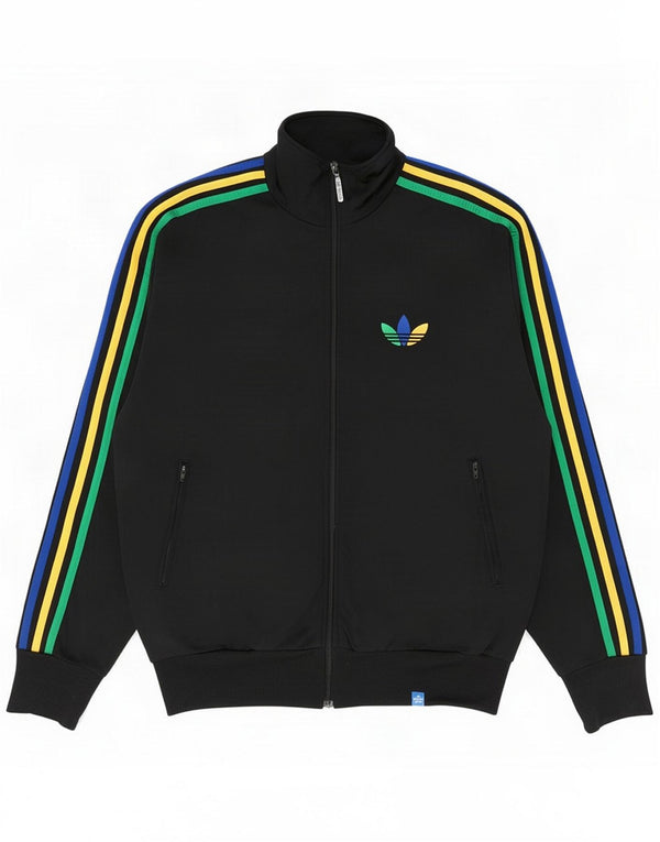 Adidas Mens Tracksuit Top Jacket Small Black Polyester