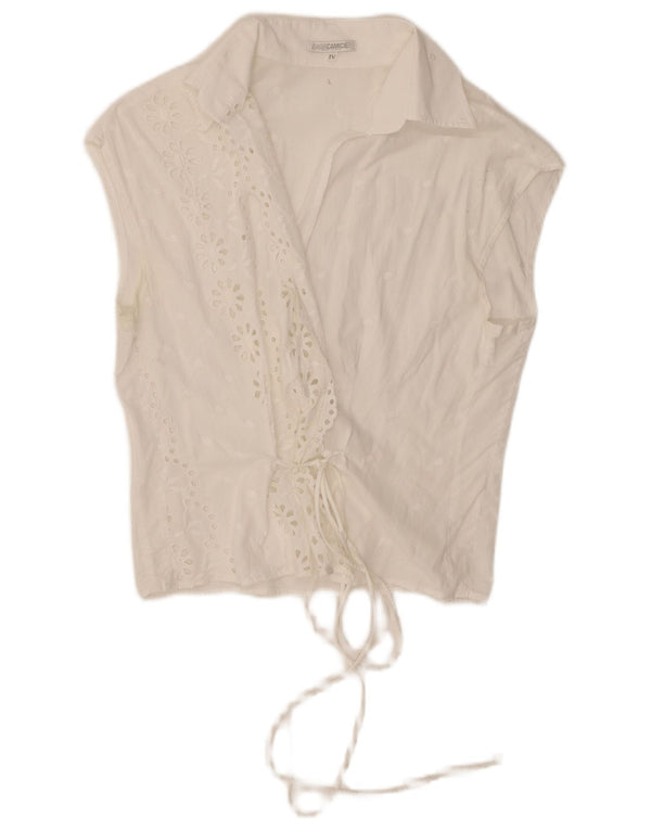 Naracamicie γυναικείο αμάνικο πουκάμισο μπλούζα UK 12 Medium White