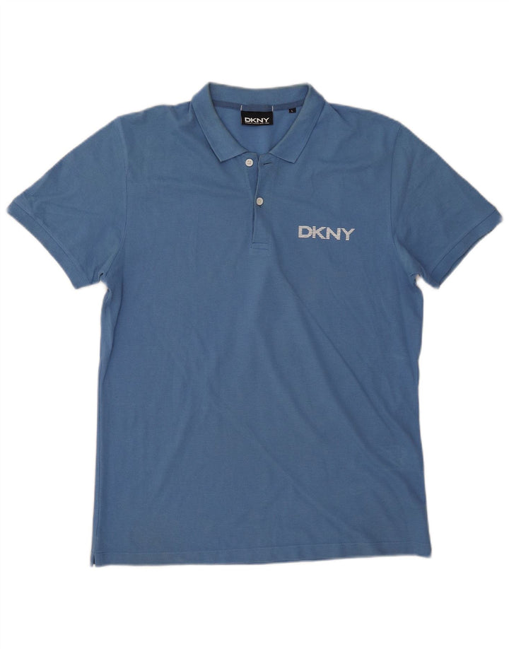 Ανδρικό μπλουζάκι πόλο Dkny μεγάλο μπλε