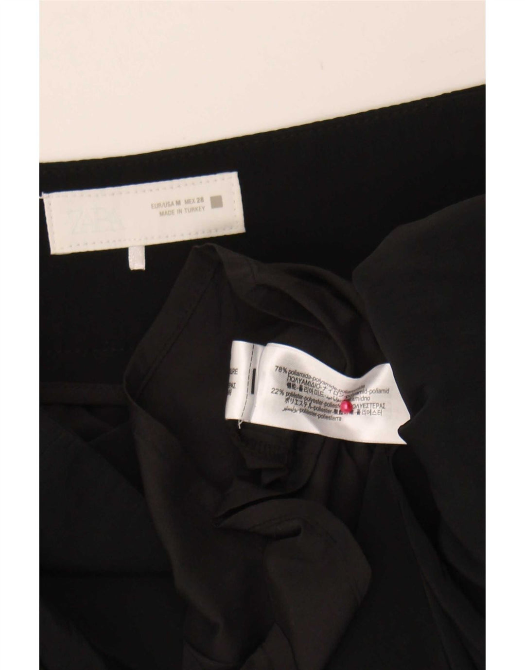 Zara Γυναικεία Mini Bubble Skirt Medium W28 Black Polyamide