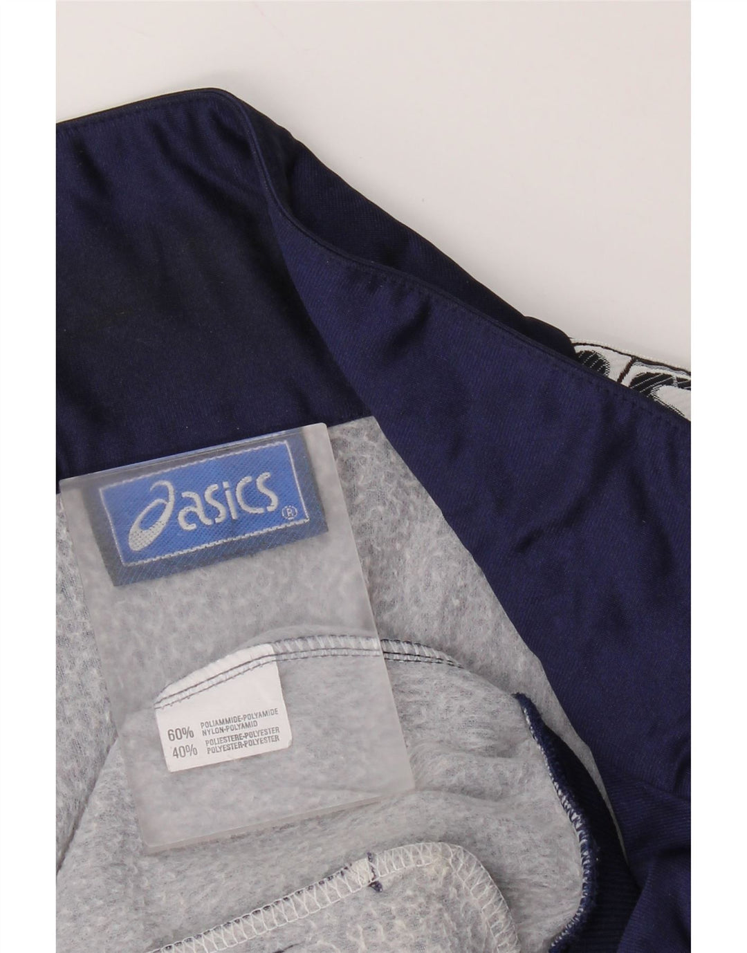 Ανδρική φόρμα γυμναστικής γραφική Asics Top μπουφάν Medium Navy Blue Colorblock Sports