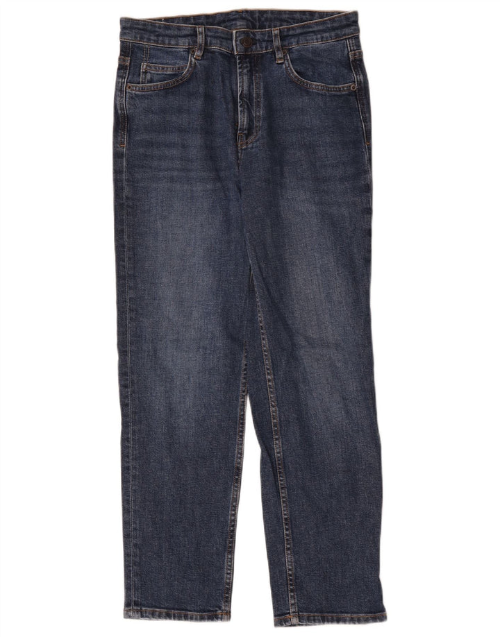 Massimo Dutti Γυναικείο ίσιο τζιν W30 L27 Μπλε βαμβακερό