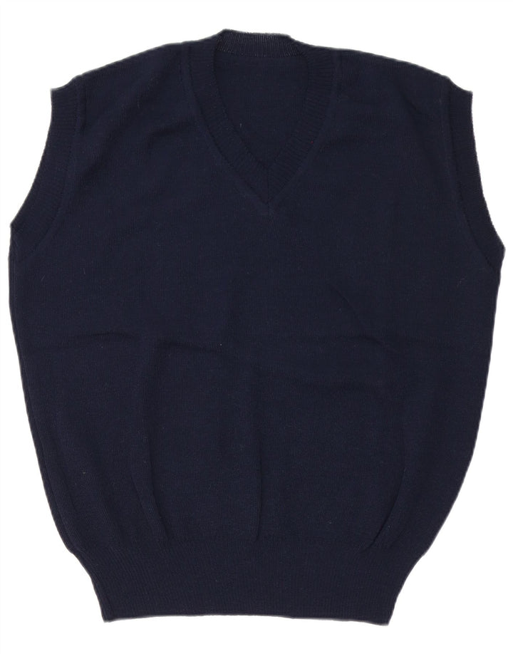 Vintage ανδρικό γιλέκο Tank Top EU 50 Medium Navy Blue Πολυακρυλικό