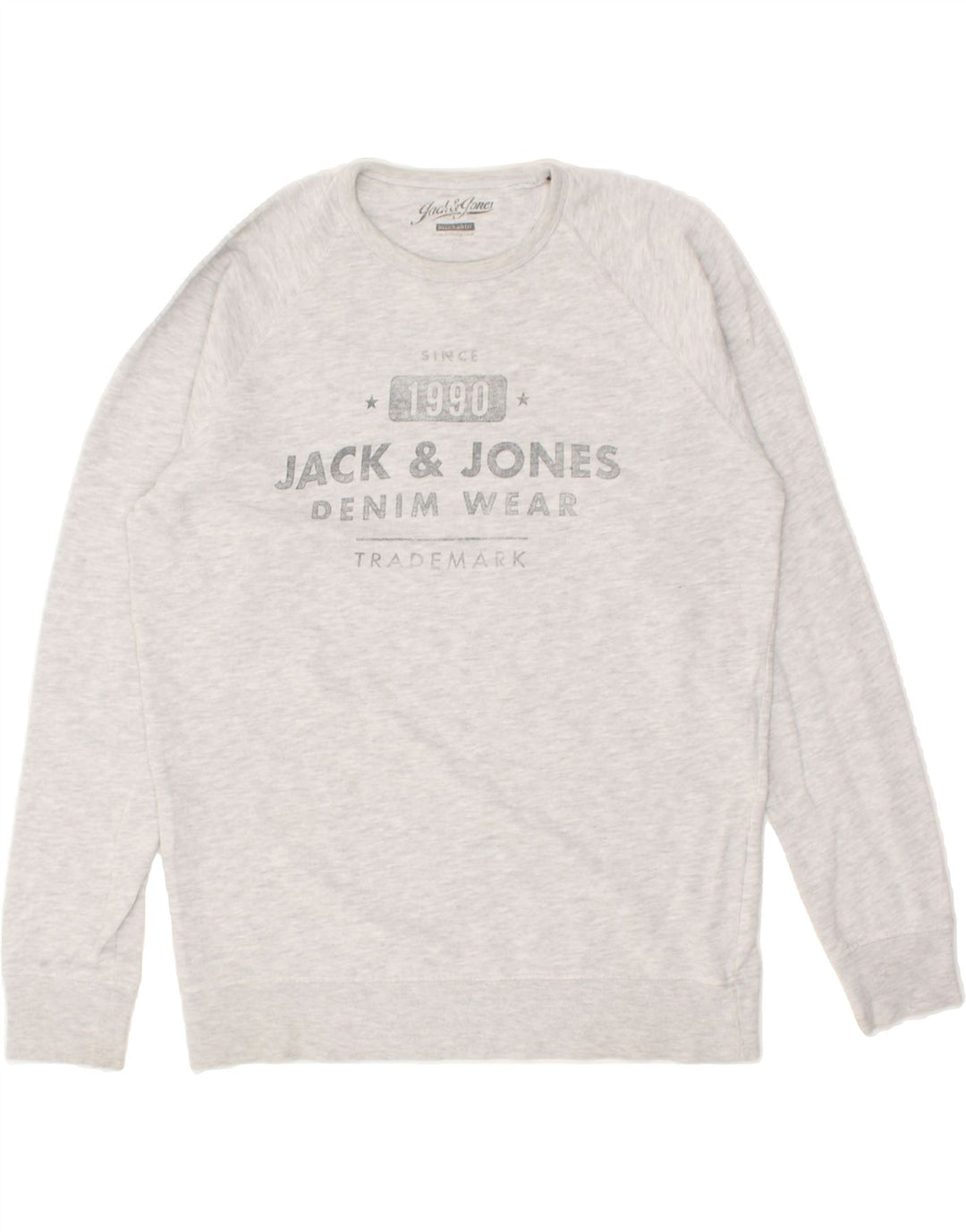 JACK & JONES Mens Sweatshirt Jumper Large Grey Cotton | Vintage Jack & Jones | Thrift | Second-Hand Jack & Jones | Used Clothing | Messina Hembry 