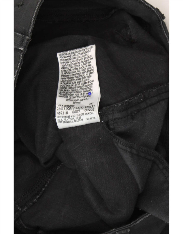 Γυναικείο Slim Jeans Levi's W28 L32 μαύρο βαμβακερό