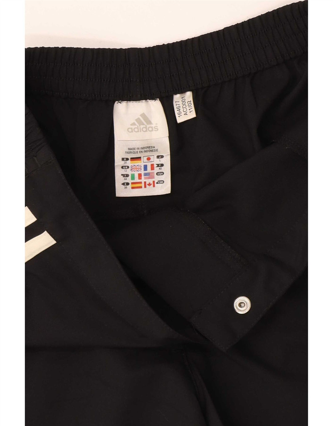Adidas Γυναικείο Climalite Casual σορτς UK 12 Medium W28 μαύρο πολυεστέρα