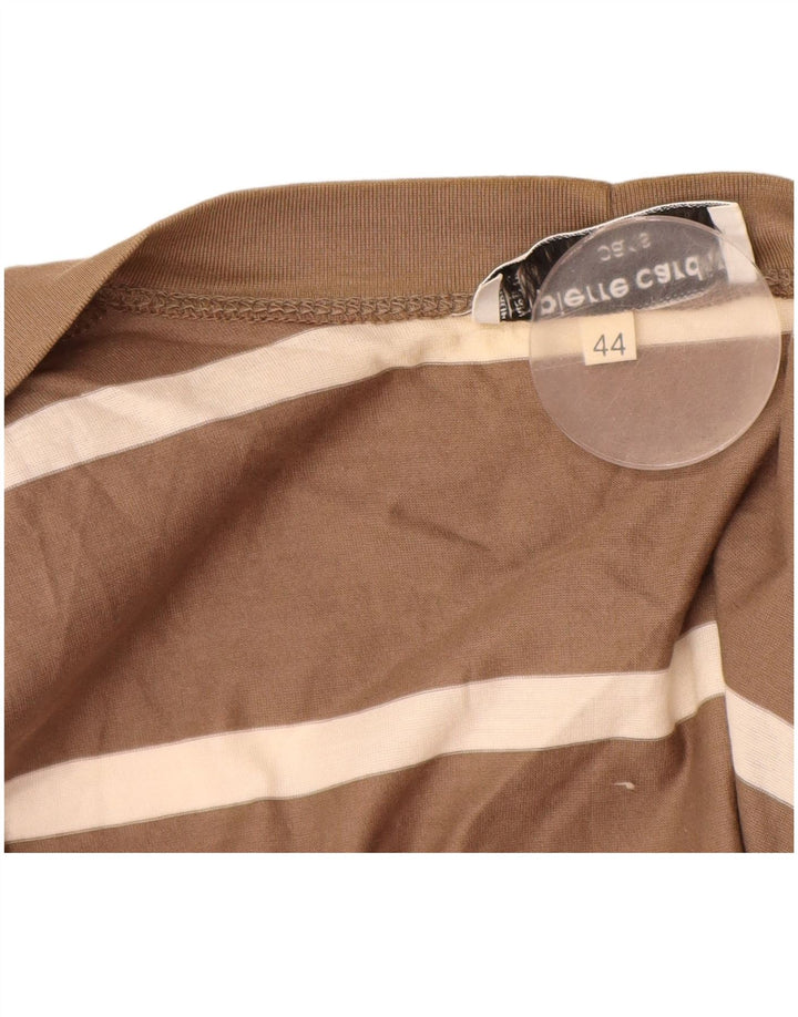 PIERRE CARDIN Γυναικείο πουλόβερ Longline Cardigan IT 44 Μεσαίο καφέ ριγέ