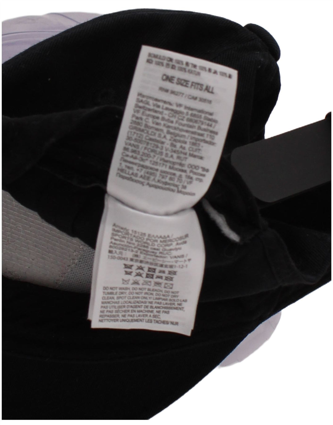 Ανδρικό γραφικό καπέλο μπέιζμπολ Vans One Size μαύρο βαμβακερό