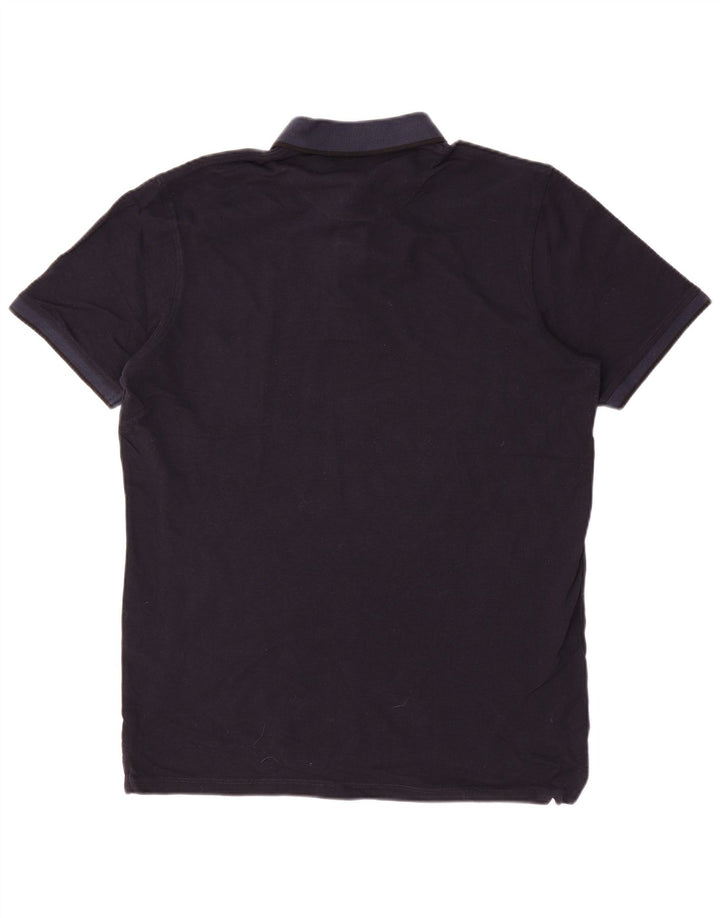 Ανδρικό μπλουζάκι πόλο JACK & JONES XL Navy Blue Cotton