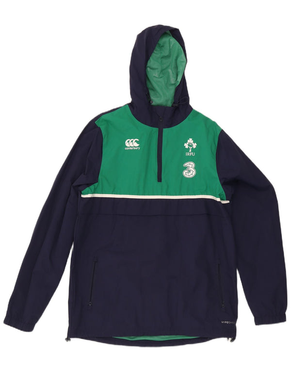 Canterbury Ανδρικό μπουφάν βροχής με κουκούλα IRFU UK 38 Medium Navy Blue Colourblock
