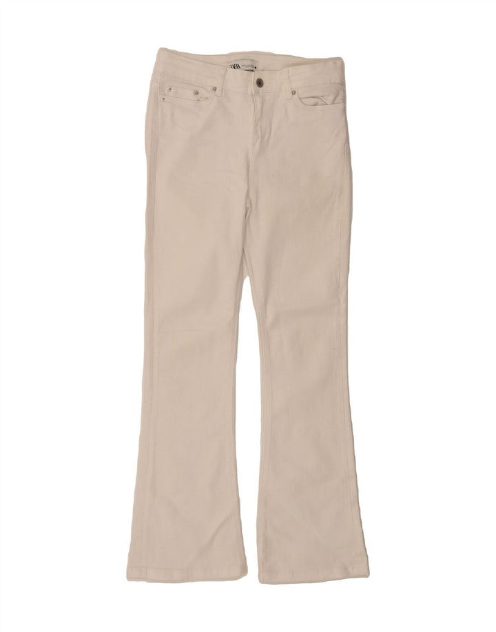 ZARA Womens Bootcut Jeans EU 34 2XS W24 L29 White Cotton Vintage Zara and Second-Hand Zara from Messina Hembry 