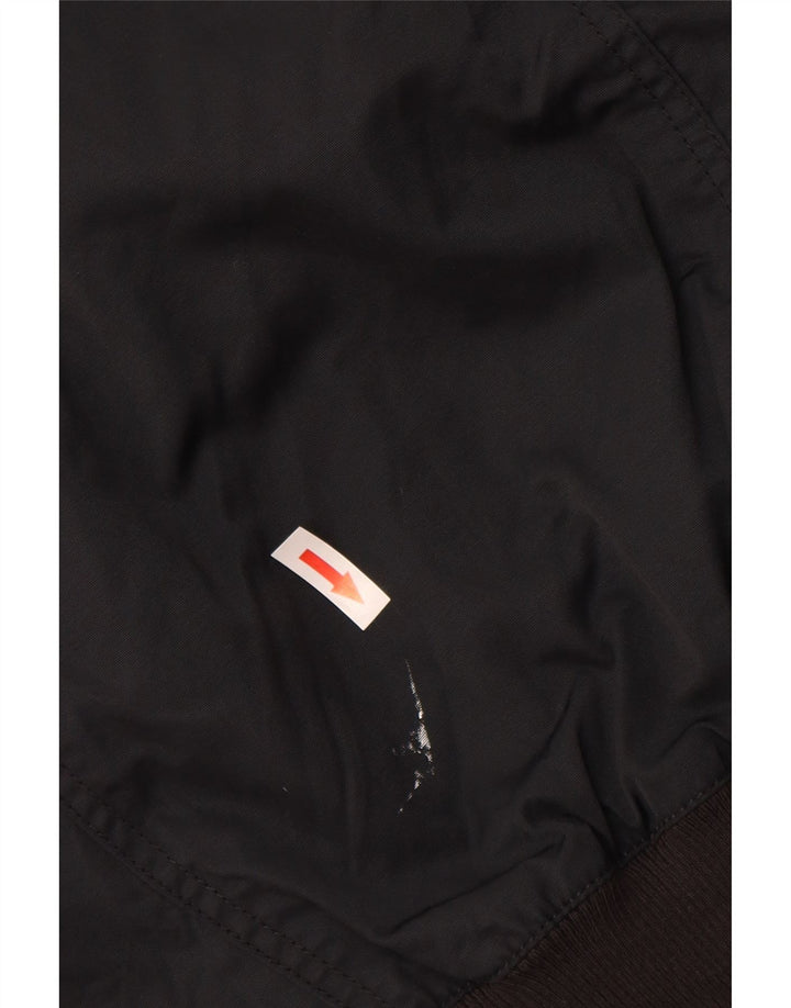 Massimo Dutti Ανδρικό Bomber Jacket UK 40 Large Μαύρο Πολυακρυλικό