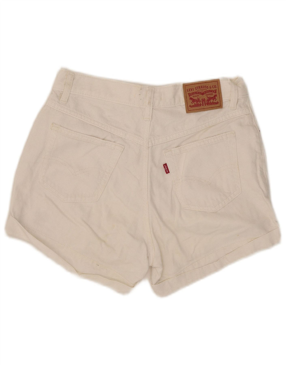 Γυναικείο τζιν σορτς Levi's W27 μικρό λευκό