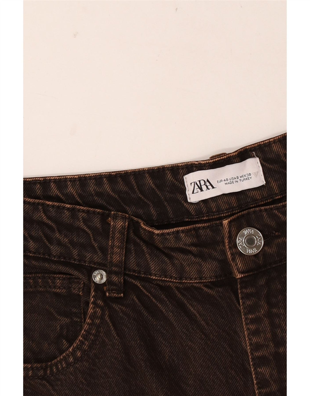 Zara Γυναικείο Straight Jeans EU 40 Medium W30 L33 Brown