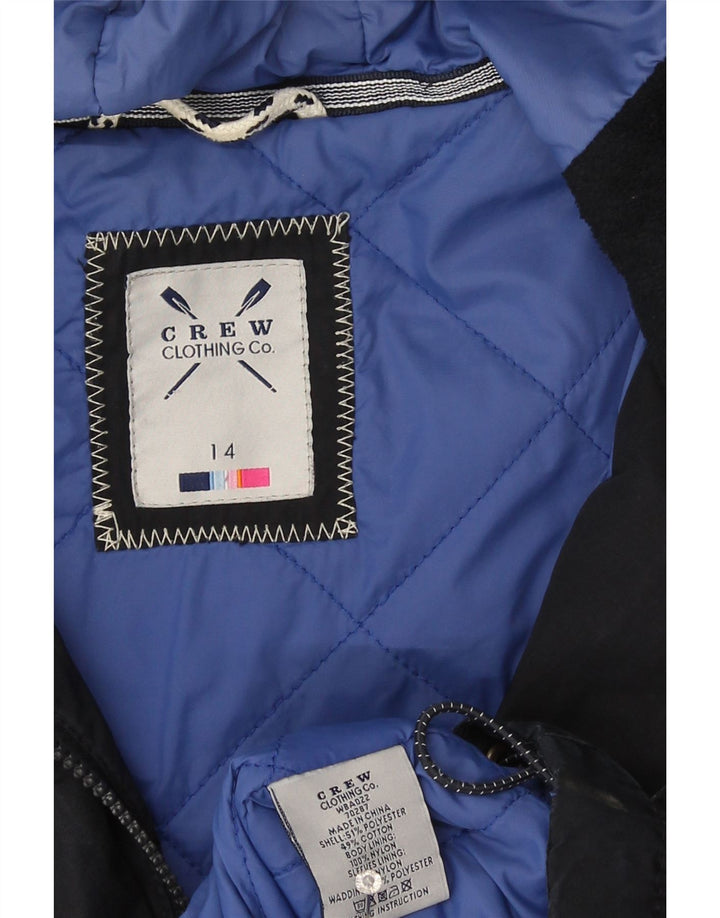 Crew Clothing Γυναικείο μπουφάν με κουκούλα αντιανεμικό UK 14 Large Navy Blue