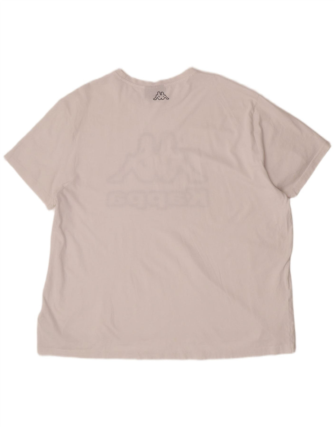 Ανδρικό γραφικό T-Shirt Kappa Top 4XL Λευκό βαμβακερό