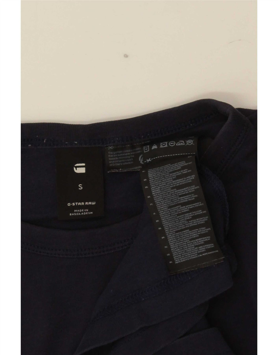 G-Star Ανδρικό γραφικό T-Shirt Top Μικρό Navy Blue βαμβακερό